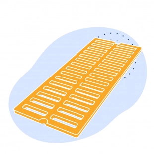 Ливневая решетка чугунная 190х135х10 мм 7 кг СЧ15
