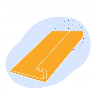 L-образный профиль стальной 40х25х3 мм СТ0 ГОСТ 8510-86