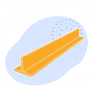 Алюминиевый профиль Т-образный 60x100x45x6.5 мм ВД17 ГОСТ 29296-92