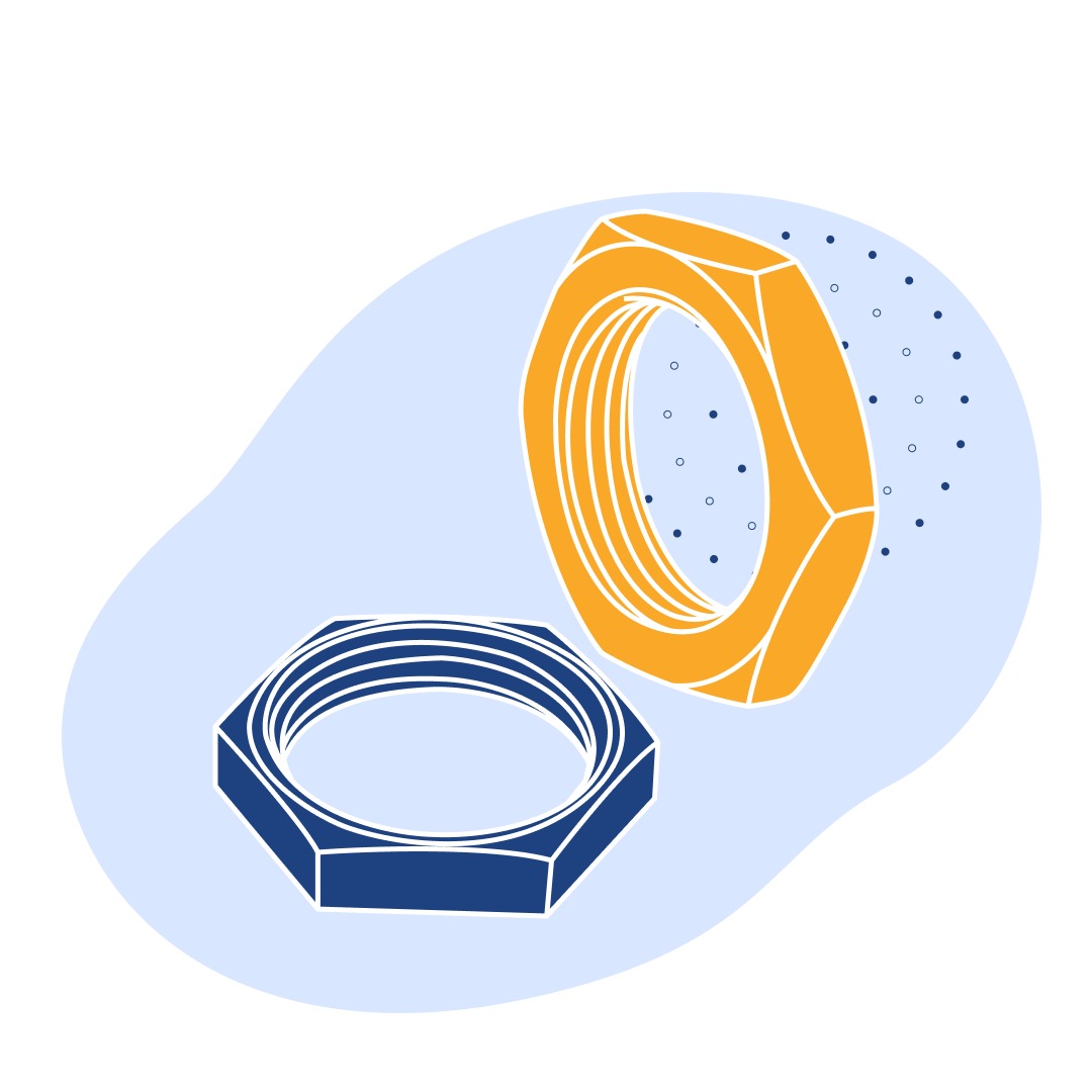 Контргайка нержавеющая Ду 40 мм AISI 304
