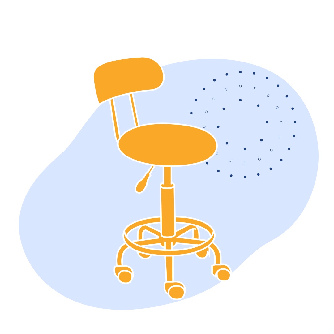 Кресло лабораторное ET-9040-2A черное