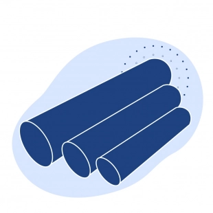 Труба оцинкованная электросварная прямошовная 377х13 мм Ст2пс ГОСТ 10704-91