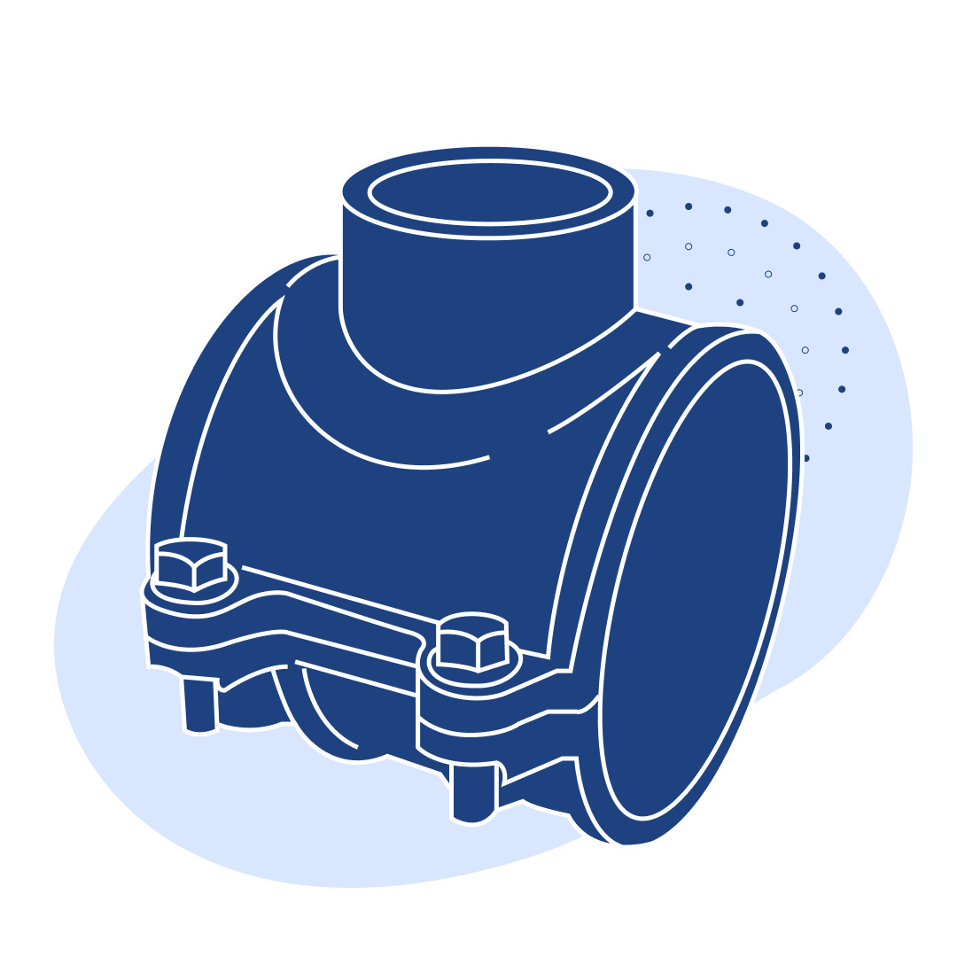 Седелка чугунная Ду 300 мм ГОСТ 5525-89