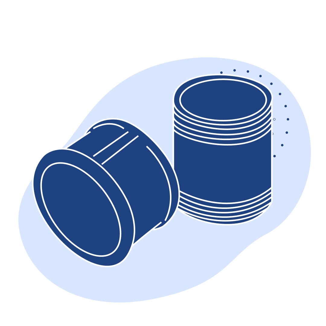 Чугунная муфта переходная Ду 50x25 мм (2x1 дюйм) ГОСТ 8957-75